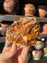 Load image into Gallery viewer, Sparkly Orange Vanadinite Crystals on Barite Blades