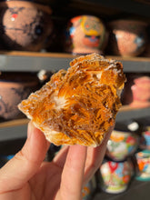 Load image into Gallery viewer, Sparkly Orange Vanadinite Crystals on Barite Blades