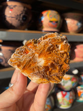 Load image into Gallery viewer, Sparkly Orange Vanadinite Crystals on Barite Blades