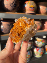 Load image into Gallery viewer, Sparkly Orange Vanadinite Crystals on Barite Blades