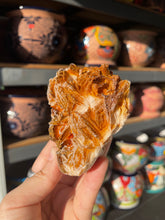 Load image into Gallery viewer, Sparkly Orange Vanadinite Crystals on Barite Blades