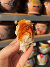 Load image into Gallery viewer, Sparkly Orange Vanadinite Crystals on Barite Blades