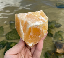 Load image into Gallery viewer, Large Rough Palm Size Orange Calcite