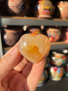 Agate Heart with Druzy