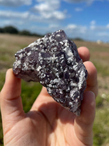 Amethyst with Calcite Crystals