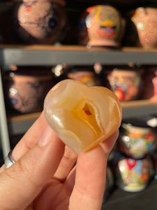 Agate Heart with Druzy