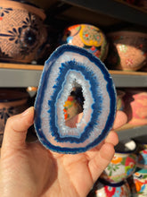 Load image into Gallery viewer, Agate Slice with Druzy (Dyed)
