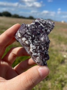 Amethyst with Calcite Crystals