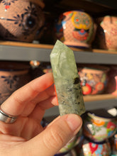 Load image into Gallery viewer, Epidote &amp; Prehnite Tower with Druzy

