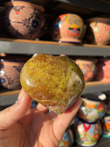 Green Opal Heart from Madagascar