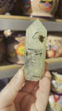 Load and play video in Gallery viewer, Epidote &amp; Prehnite Tower with Druzy
