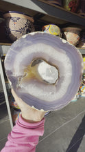 Load and play video in Gallery viewer, Agate Geode with “Cave”
