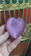 Load and play video in Gallery viewer, Large Pink Cat’s Eye Heart
