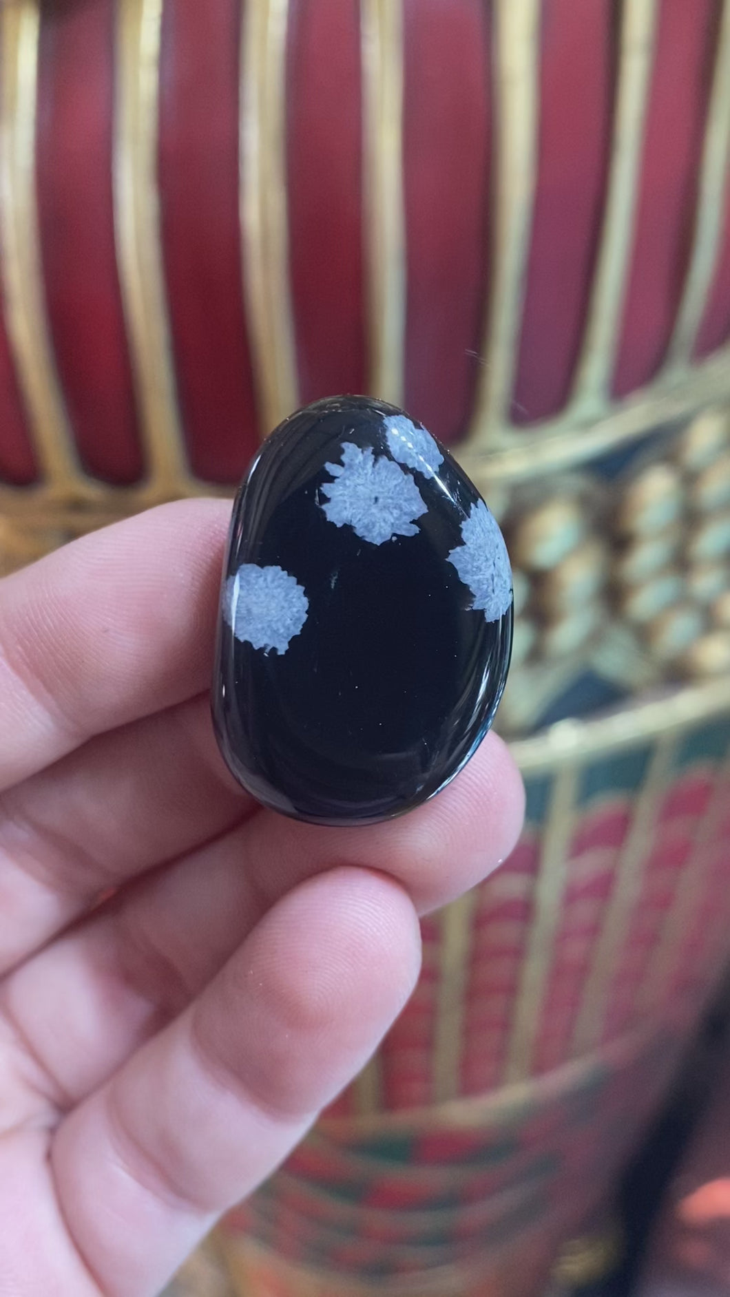 Polished Snowflake Obsidian