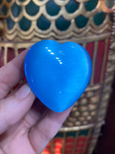 Load image into Gallery viewer, Large Light Blue Cat’s Eye Heart
