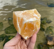 Load image into Gallery viewer, Large Rough Palm Size Orange Calcite
