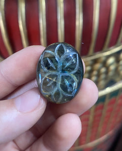 Polished Labradorite with Flower #2