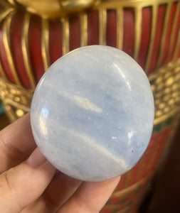 Blue Calcite Palm Stone